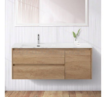 Тумба с раковиной BelBagno Kraft 120 L, 2 ящика, дверца, rovere nebrasca nature