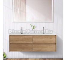 Тумба с раковиной BelBagno Kraft 120 4 ящика, для двоих, rovere nebrasca nature