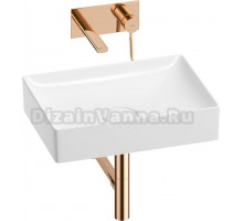 Комплект Wellsee Pure BY 201002659 С ВНУТРЕННЕЙ ЧАСТЬЮ, глянцевый белый, розовое золото, 4 в 1