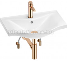 Комплект Wellsee Bisou 201005214 глянцевый белый, розовое золото, 5 в 1