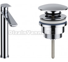 Смеситель Wellsee ICON! for life 201000011 с донным клапаном, хром