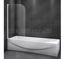 Шторка на ванну Cezares Relax V-1-80/140-C-Bi стекло прозрачное