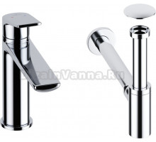 Комплект для раковины Wellsee ICON! for life 201000021 с сифоном и донным клапаном, хром