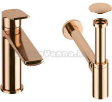 Комплект для раковины Wellsee ICON! for life 201000024 с сифоном и донным клапаном, розовое золото