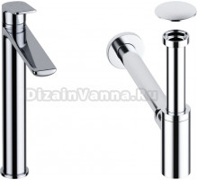 Комплект для раковины Wellsee ICON! for life 201000031 с сифоном и донным клапаном, хром