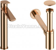 Комплект для раковины Wellsee ICON! for life 201000034 с сифоном и донным клапаном, розовое золото