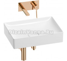 Комплект Wellsee Pure BY 201002699 С ВНУТРЕННЕЙ ЧАСТЬЮ, глянцевый белый, розовое золото, 4 в 1