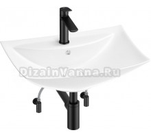 Комплект Wellsee Cerulean 201004677 глянцевый белый, матовый черный, 5 в 1