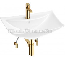 Комплект Wellsee Cerulean 201004683 глянцевый белый, золото, 5 в 1