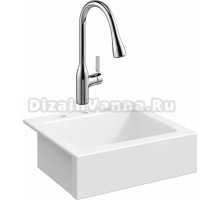 Комплект Мойка кухонная Domaci Сиена 50166-101 с 3 отверстиями, белый глянец + Смеситель STWORKI 33138-123/1BG-IG11