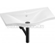 Раковина Wellsee Bisou 201001712 80, с сифоном, матовый черный