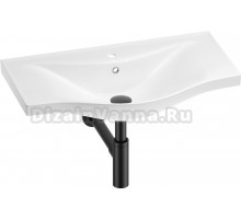 Раковина Wellsee Bisou 201001717 80, с сифоном, матовый черный