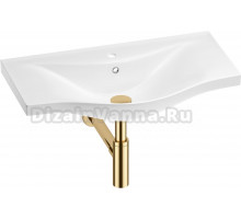 Раковина Wellsee Bisou 201001718 80, с сифоном, золото