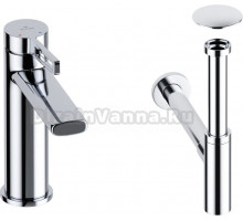 Комплект для раковины Wellsee ONCE! and forever 201000086 с сифоном и донным клапаном, хром