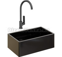 Комплект Мойка кухонная Domaci Сиена 50276-110 черная матовая + Смеситель STWORKI HWX5015-P01BK