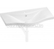 Раковина Wellsee Bisou 201001720 80, с сифоном, матовый белый