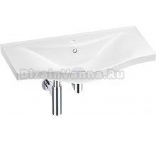 Раковина Wellsee Bisou 201001721 80, с сифоном, хром