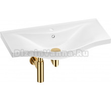 Раковина Wellsee Bisou 201001723 80, с сифоном, золото
