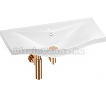 Раковина Wellsee Bisou 201001724 80, с сифоном, розовое золото