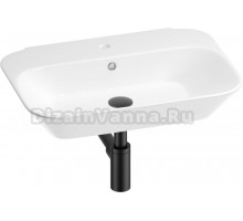 Раковина Wellsee Éclatant 201001727 80, с сифоном, матовый черный