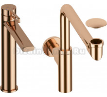 Комплект для раковины Wellsee ONCE! and forever 201000119 с сифоном и донным клапаном, розовое золото