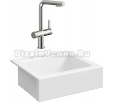 Комплект Мойка кухонная Domaci Сиена 50166-101 с 3 отверстиями, белый глянец + Смеситель STWORKI 23020-648/1BG-IG11