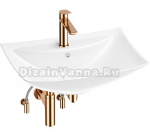 Комплект Wellsee Cerulean 201004719 глянцевый белый, розовое золото, 5 в 1