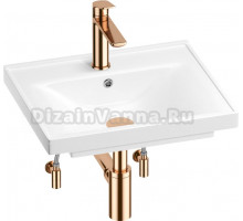 Комплект Wellsee FreeDom 201004729 глянцевый белый, розовое золото, 5 в 1