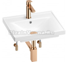 Комплект Wellsee FreeDom 201004739 глянцевый белый, розовое золото, 5 в 1