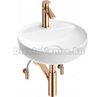 Комплект Wellsee Chalice Perfection 201004334 глянцевый белый, розовое золото, 5 в 1