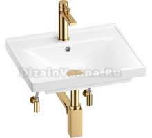 Комплект Wellsee FreeDom 201004743 глянцевый белый, золото, 5 в 1