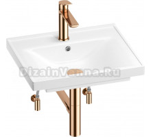 Комплект Wellsee FreeDom 201004749 глянцевый белый, розовое золото, 5 в 1