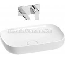 Комплект Wellsee Croquis 201000581 С ВНУТРЕННЕЙ ЧАСТЬЮ, глянцевый белый, хром, 2 в 1