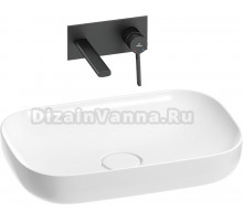 Комплект Wellsee Croquis 201000587 С ВНУТРЕННЕЙ ЧАСТЬЮ, глянцевый белый, матовый черный, 2 в 1