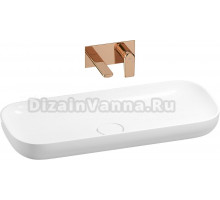 Комплект Wellsee Croquis 201000604 С ВНУТРЕННЕЙ ЧАСТЬЮ, глянцевый белый, розовое золото, 2 в 1