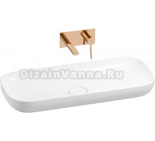 Комплект Wellsee Croquis 201000609 С ВНУТРЕННЕЙ ЧАСТЬЮ, глянцевый белый, розовое золото, 2 в 1