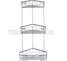 Полка Savol S-002832-3 хром, для душа, угловая
