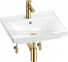 Комплект Wellsee FreeDom 201004778 глянцевый белый, золото, 5 в 1