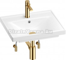 Комплект Wellsee FreeDom 201004783 глянцевый белый, золото, 5 в 1