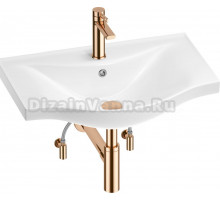 Комплект Wellsee Bisou 201005264 глянцевый белый, розовое золото, 5 в 1