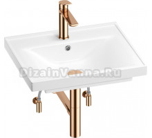 Комплект Wellsee FreeDom 201004799 глянцевый белый, розовое золото, 5 в 1