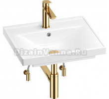 Комплект Wellsee FreeDom 201004808 глянцевый белый, золото, 5 в 1