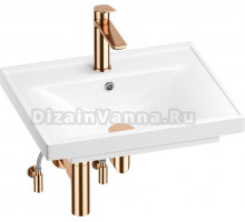 Комплект Wellsee FreeDom 201004819 глянцевый белый, розовое золото, 5 в 1