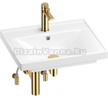 Комплект Wellsee FreeDom 201004823 глянцевый белый, золото, 5 в 1