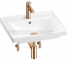 Комплект Wellsee FreeDom 201004829 глянцевый белый, розовое золото, 5 в 1