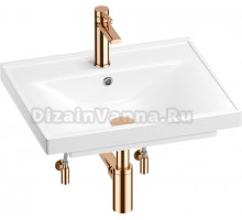 Комплект Wellsee FreeDom 201004834 глянцевый белый, розовое золото, 5 в 1