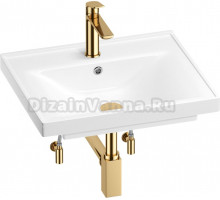 Комплект Wellsee FreeDom 201004838 глянцевый белый, золото, 5 в 1