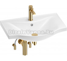 Комплект Wellsee Bisou 201005273 глянцевый белый, золото, 5 в 1