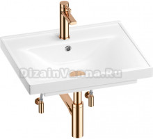 Комплект Wellsee FreeDom 201004864 глянцевый белый, розовое золото, 5 в 1