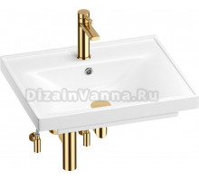 Комплект Wellsee FreeDom 201004873 глянцевый белый, золото, 5 в 1